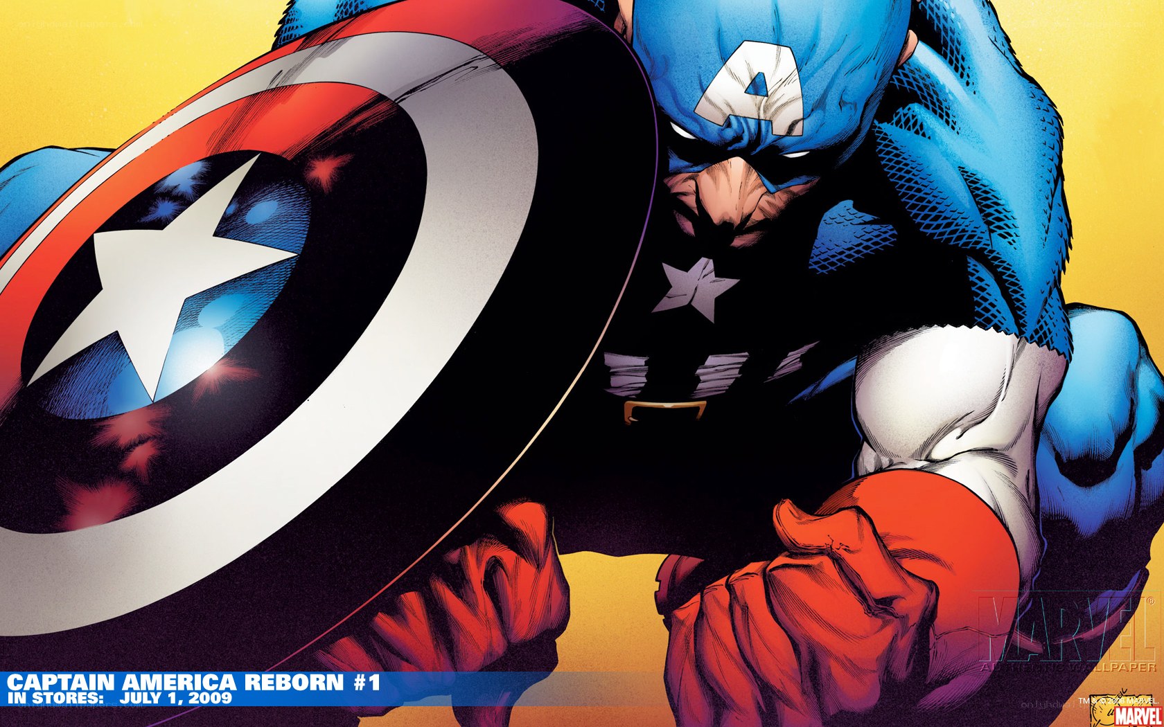Captain America in action