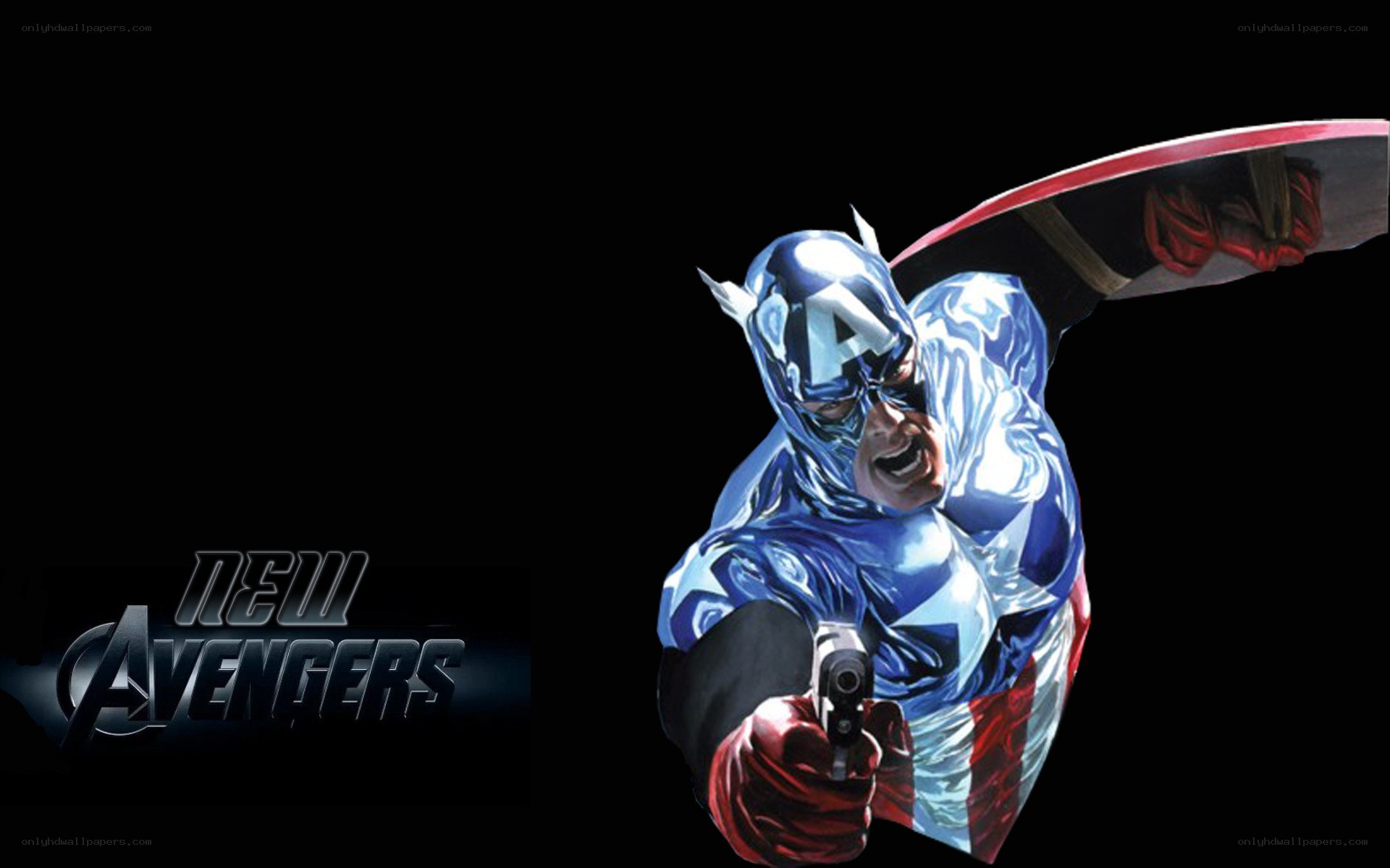 Captain America in action