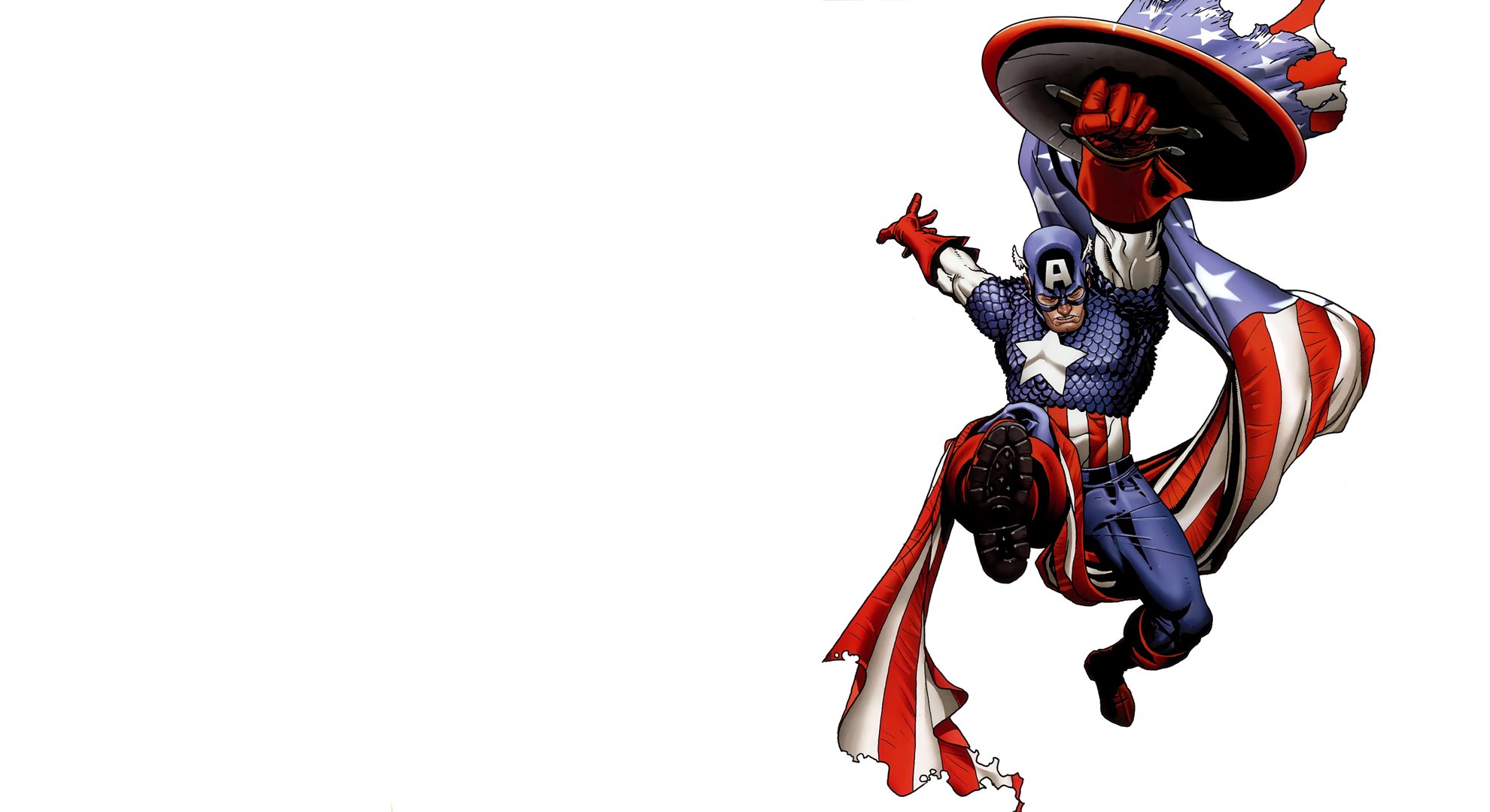 Captain America in action