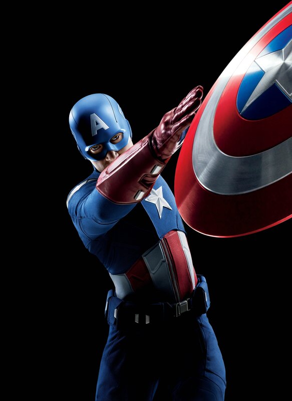 Captain America in action