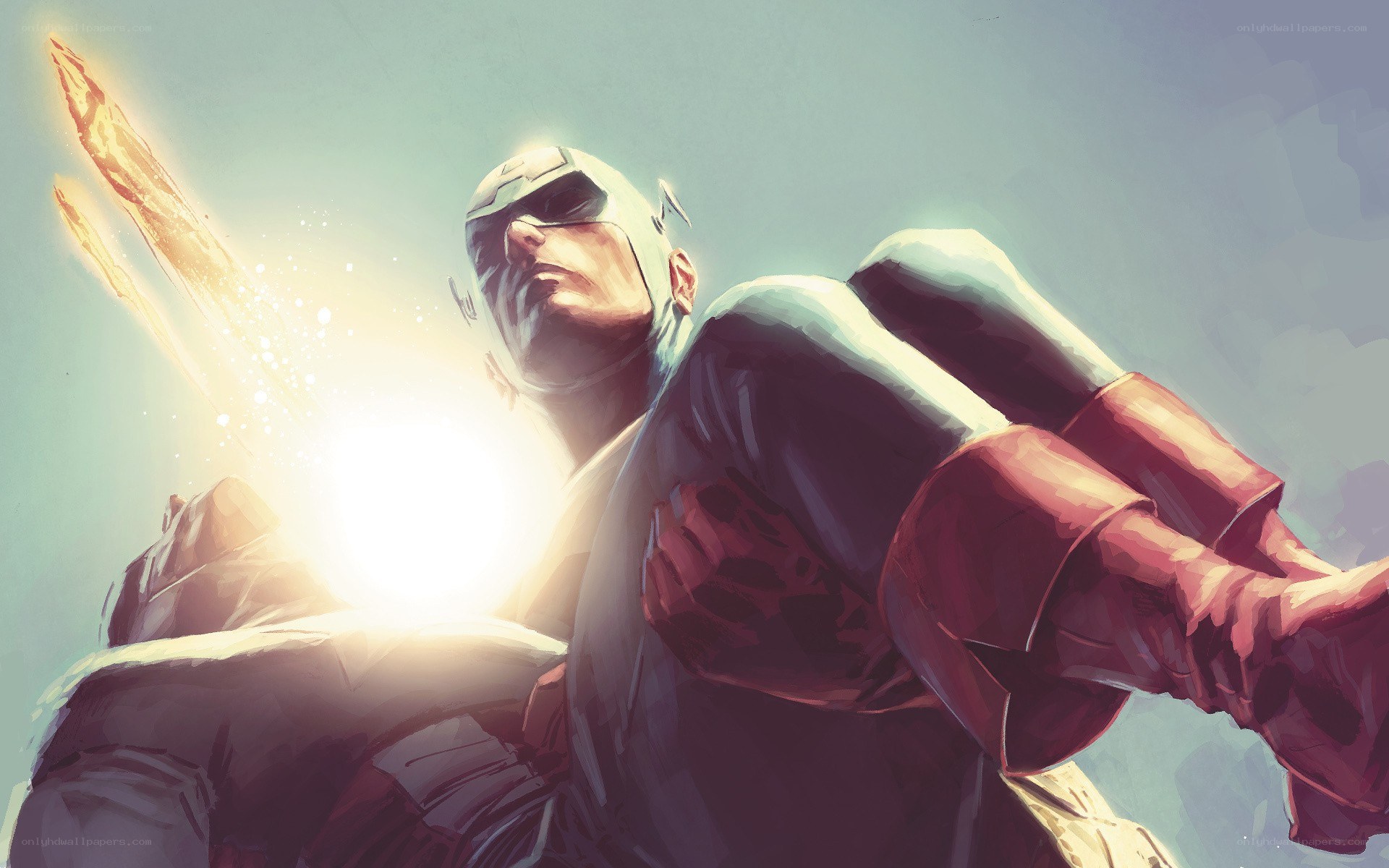 Captain America in action