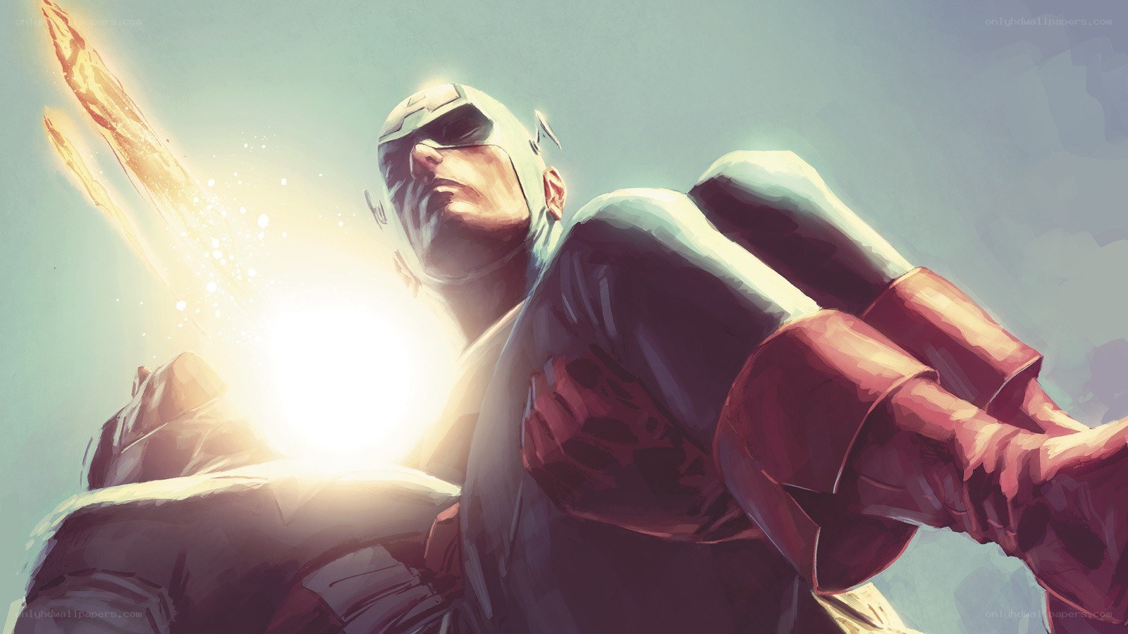 Captain America in action