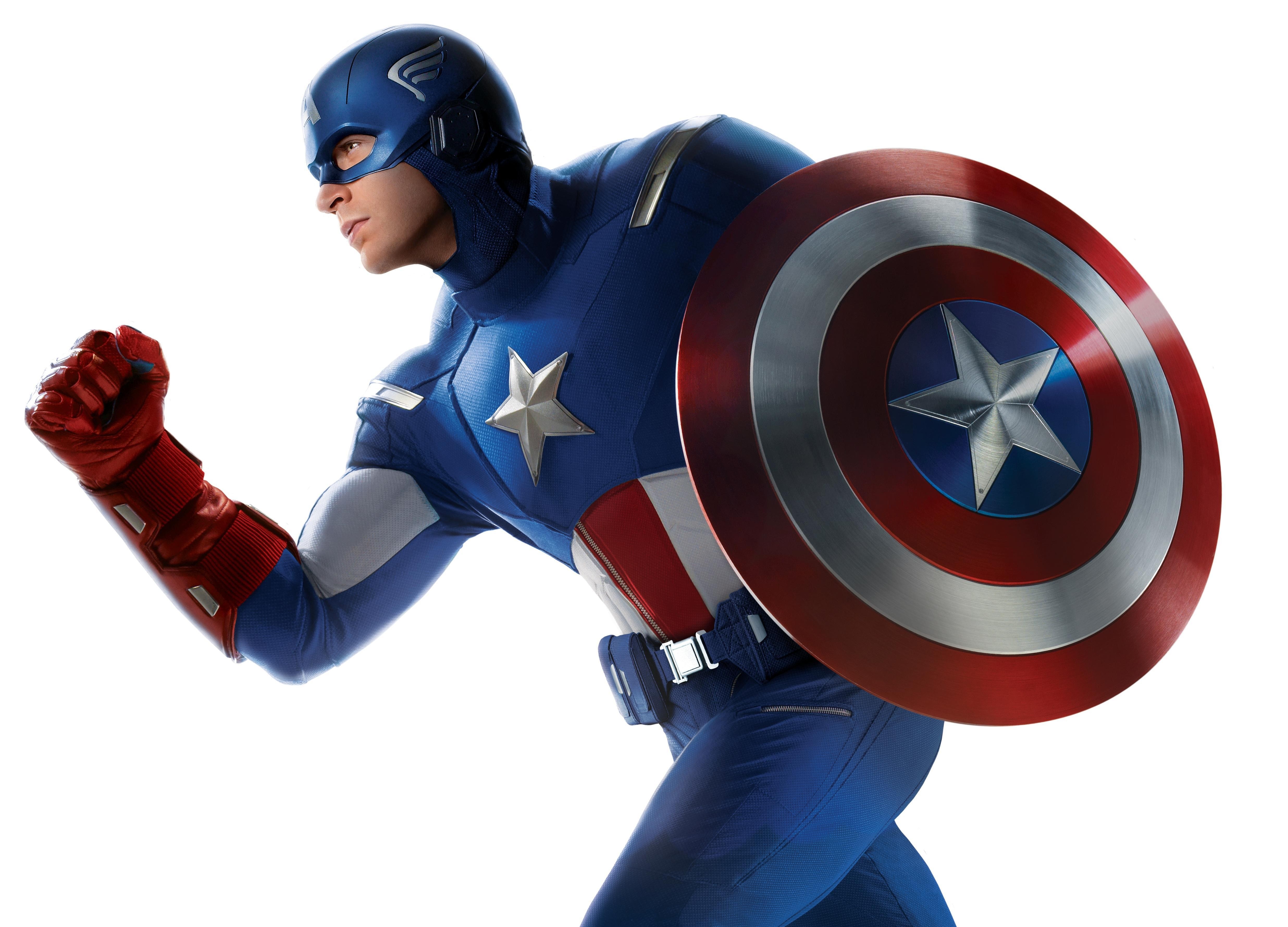 Captain America in action
