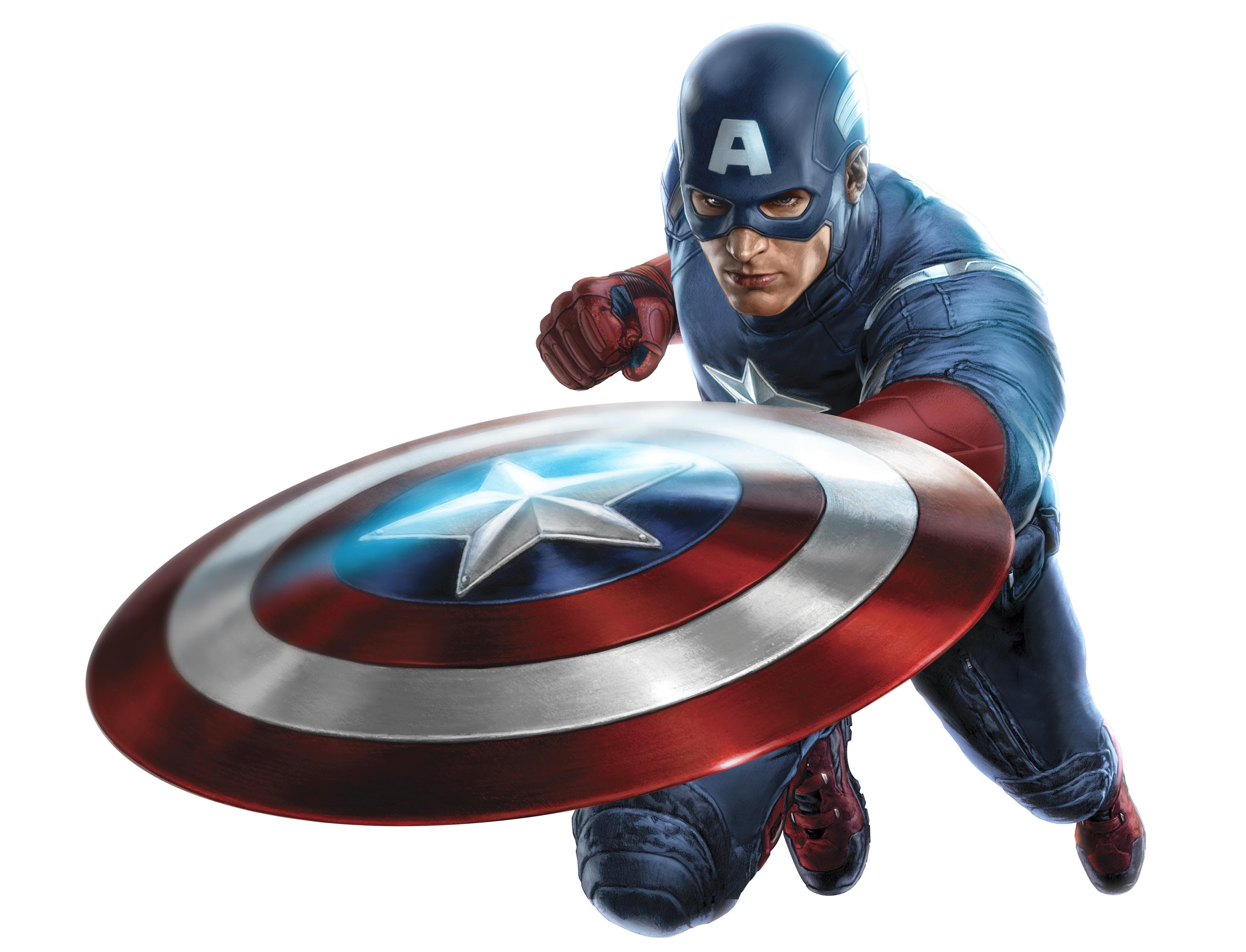 Captain America in action