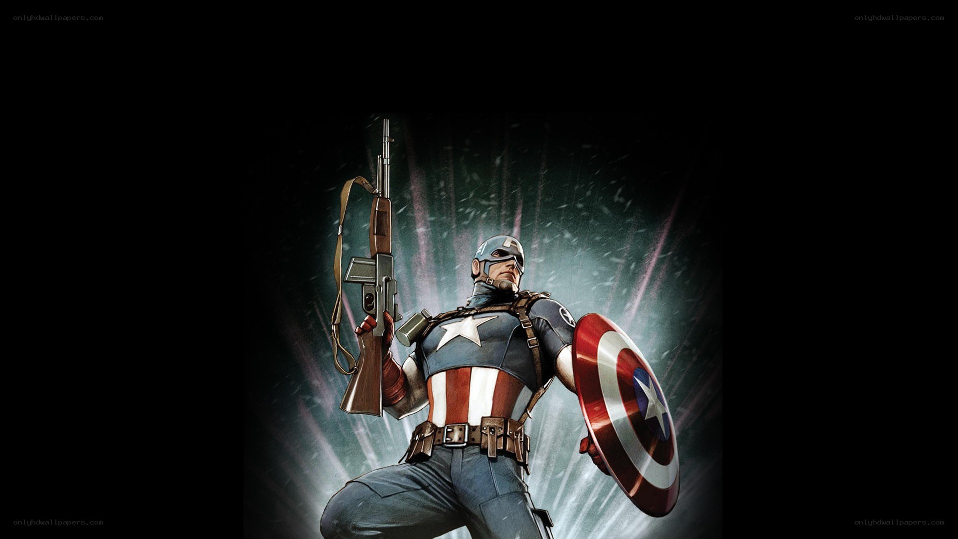 Captain America in action