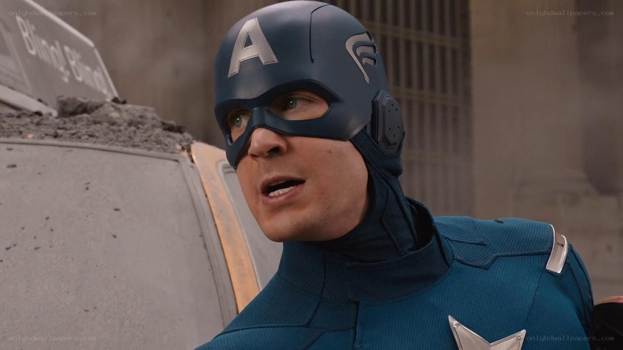 Captain America in action