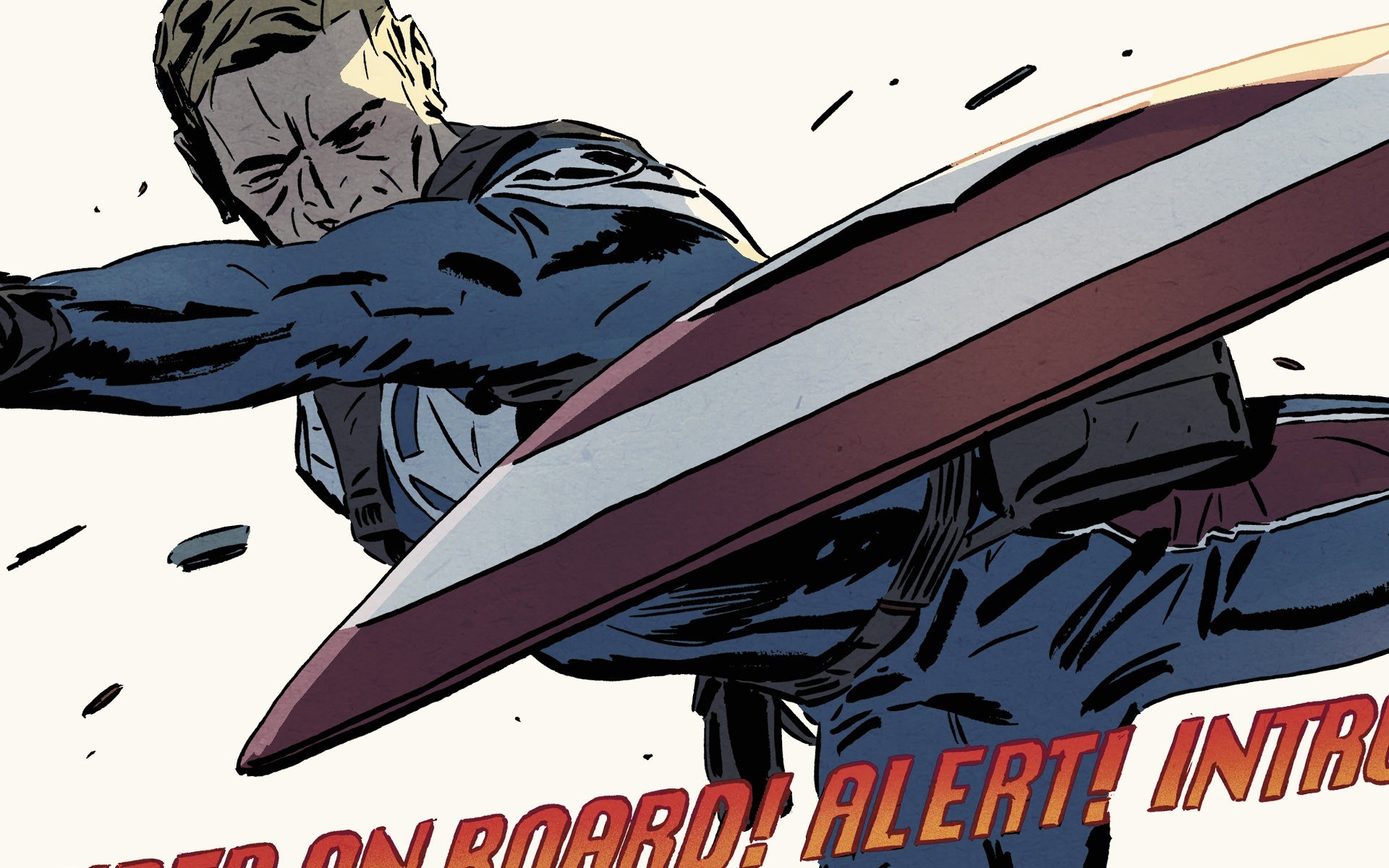 Captain America in action