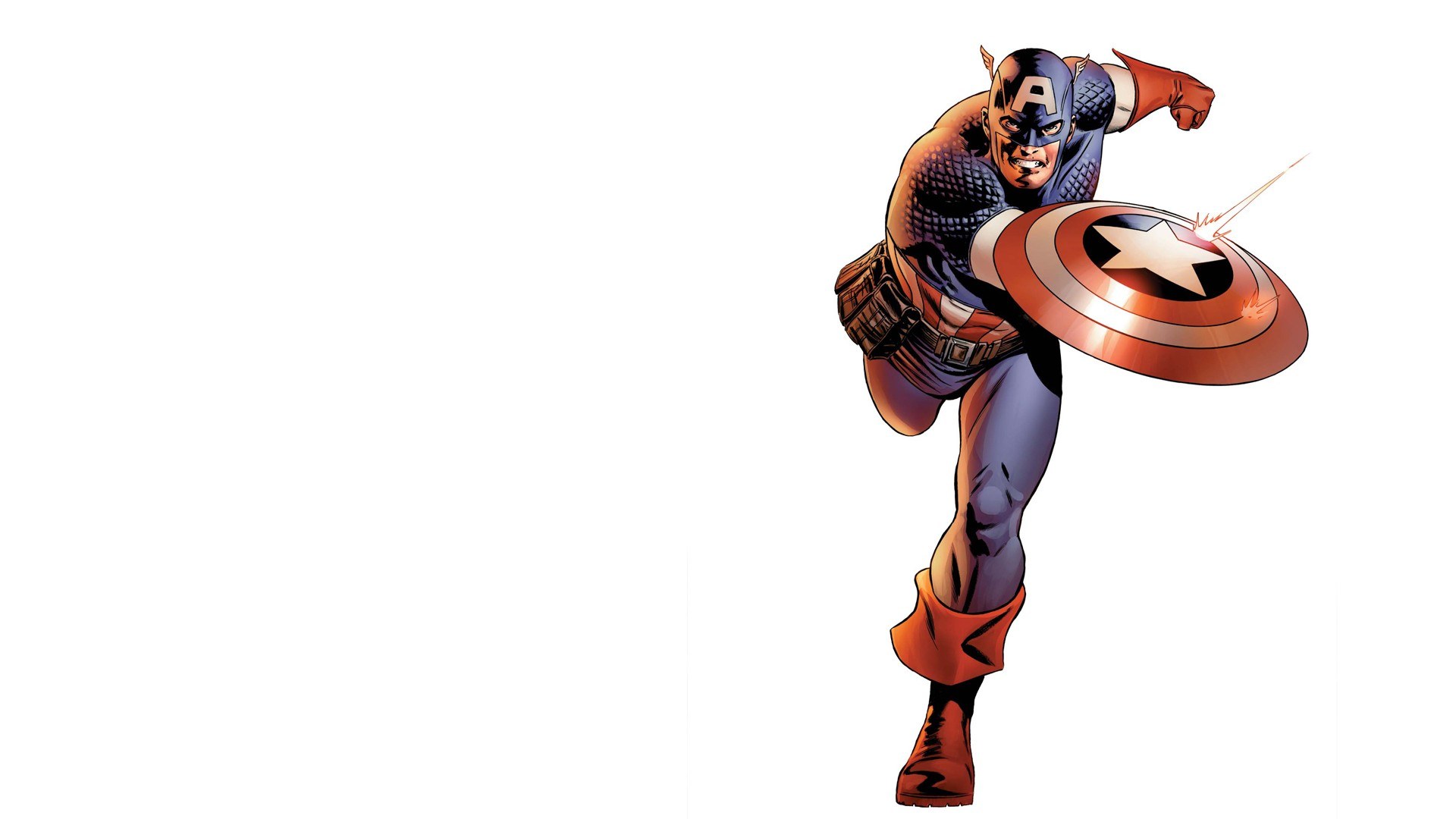 Captain America in action
