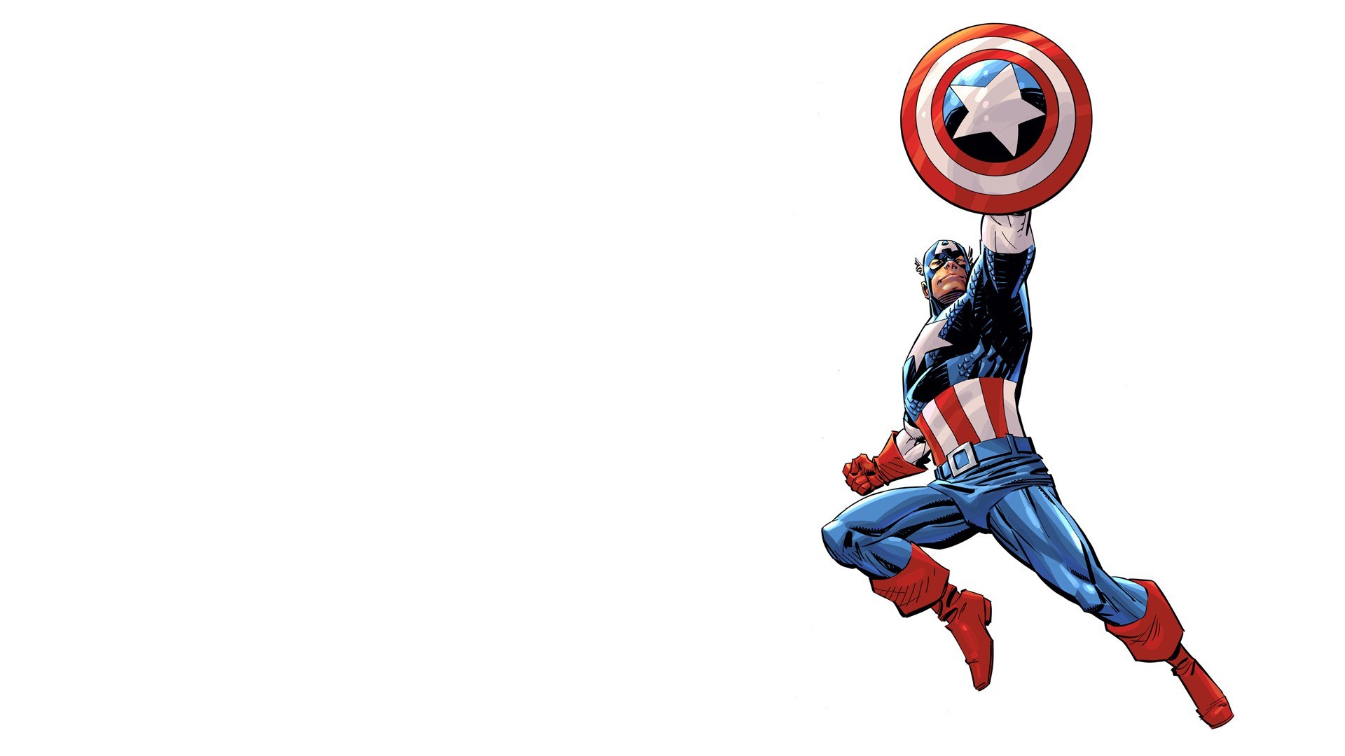 Captain America in action