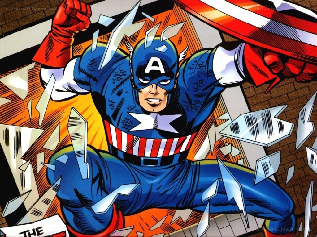 Captain America in action