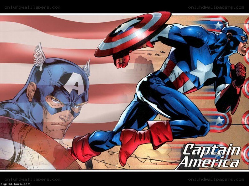 Captain America in action
