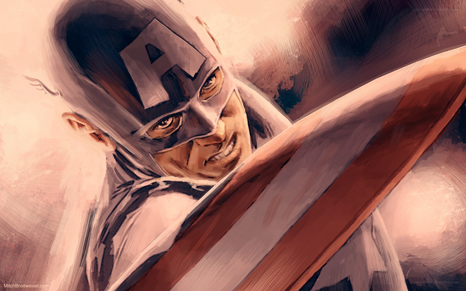 Captain America in action