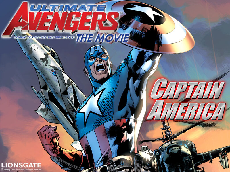 Captain America in Action — Blue, Dramatic, Sunset