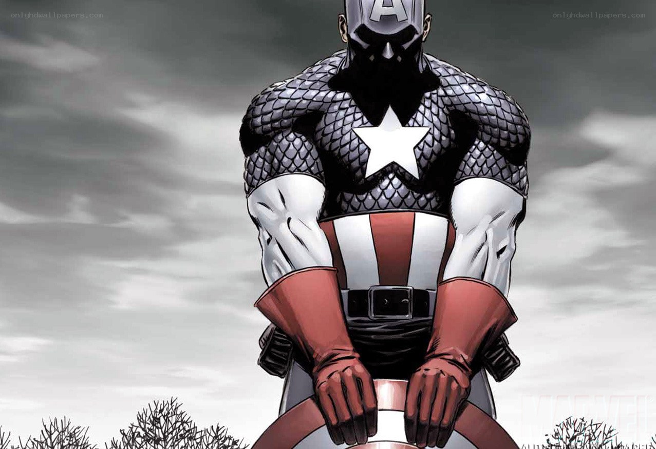 Captain America in armor