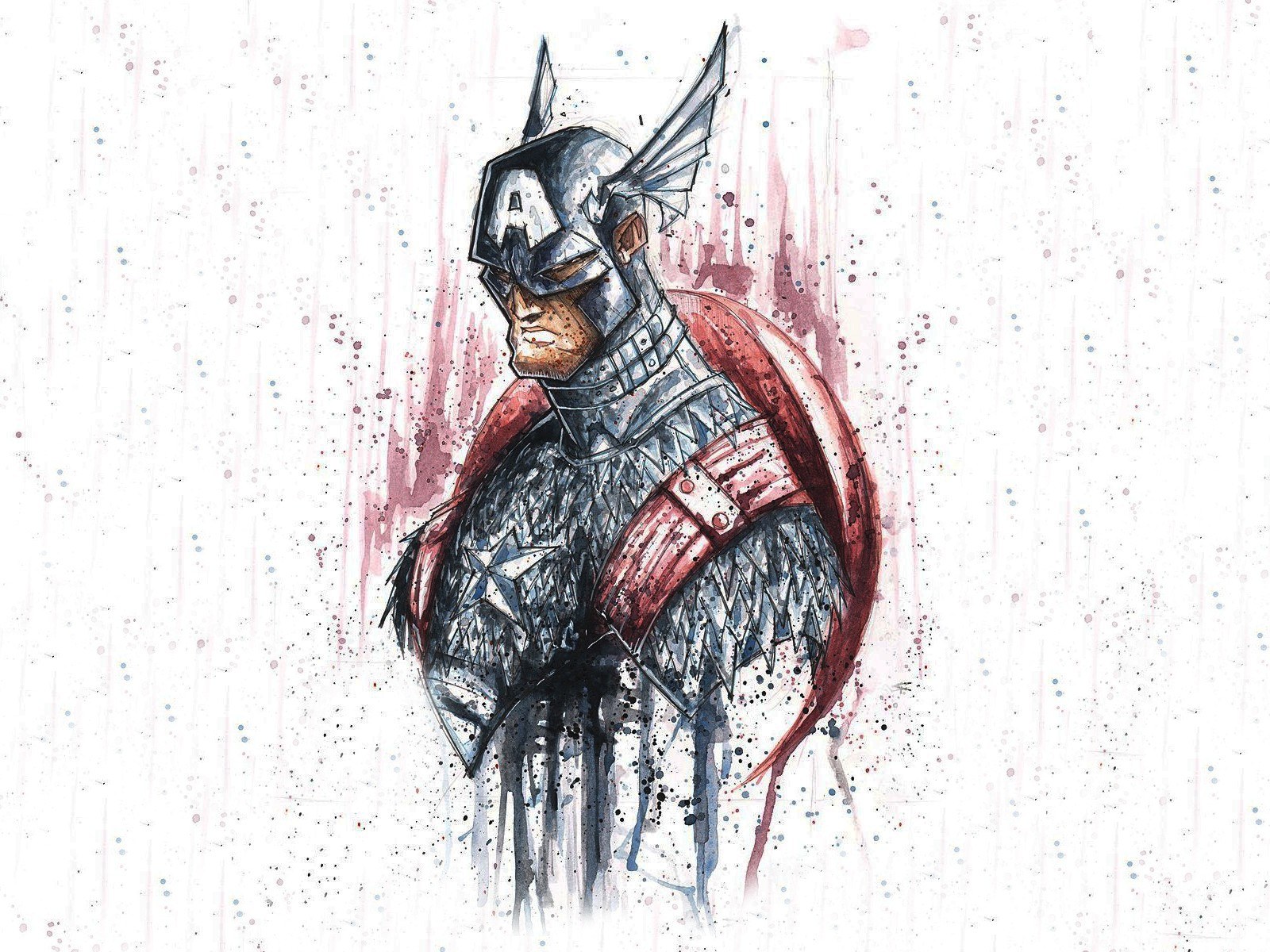 Captain America in armor