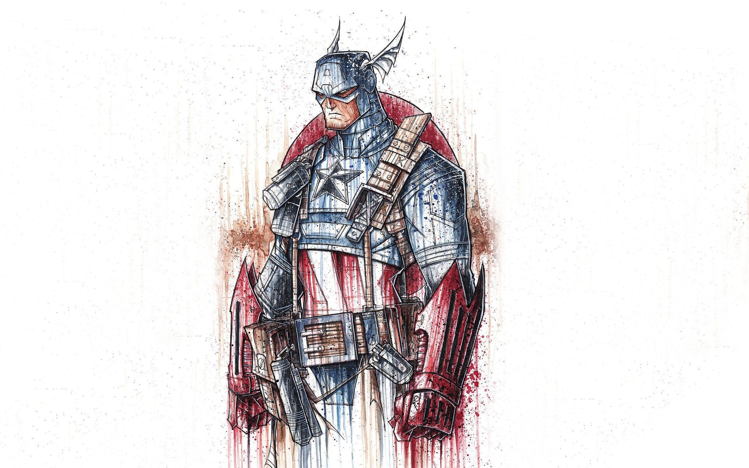 Captain America in armor