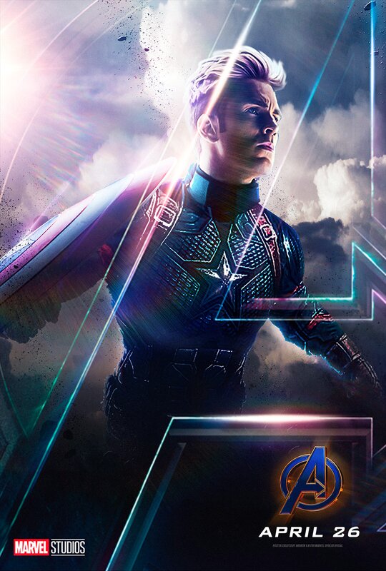 Captain America in Armor — Blue, Dramatic, Digital Art