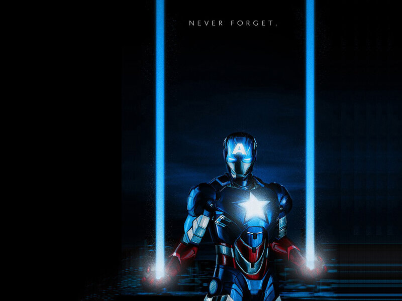 Captain America in Armor — Blue