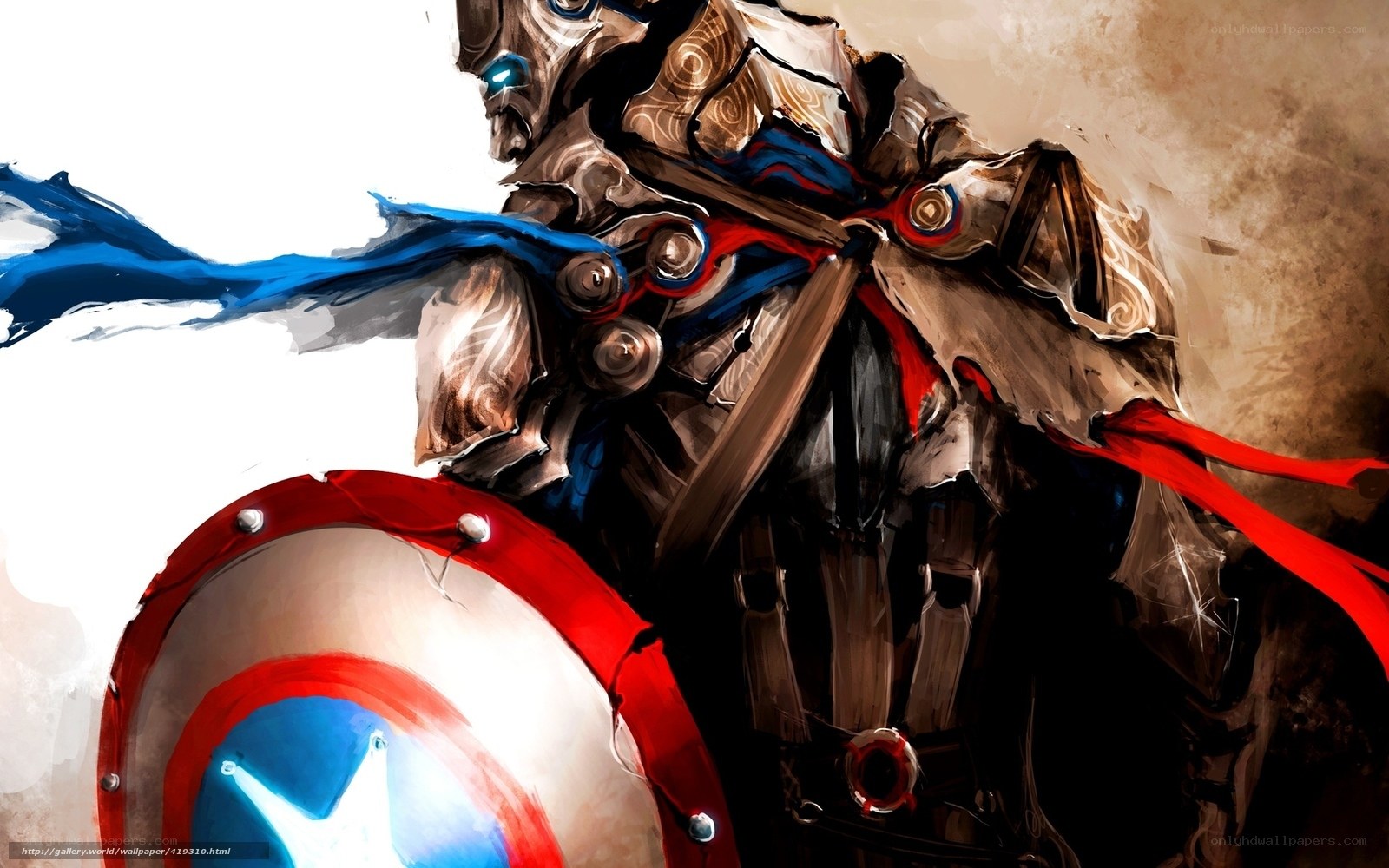 Captain America in armor