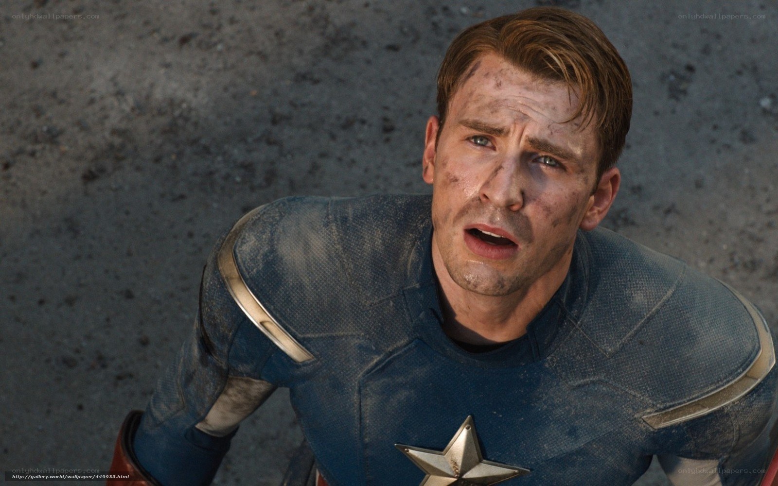 Captain America in battle