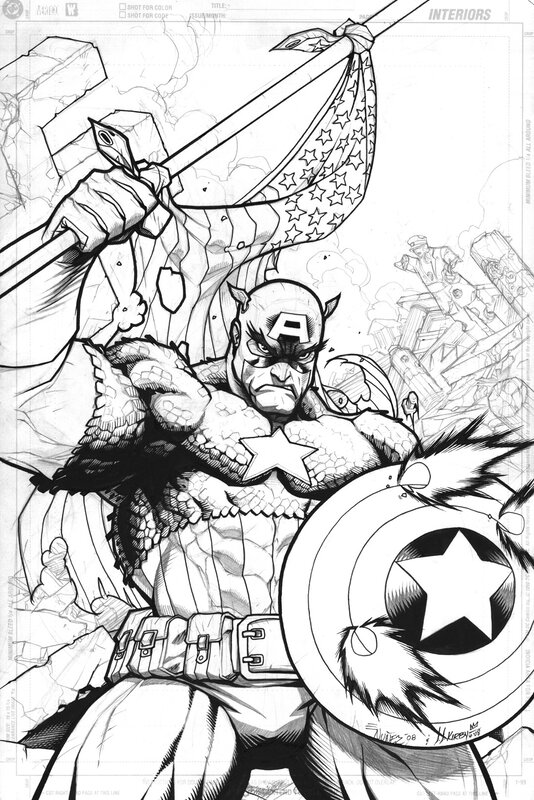 Captain America in Battle — Black