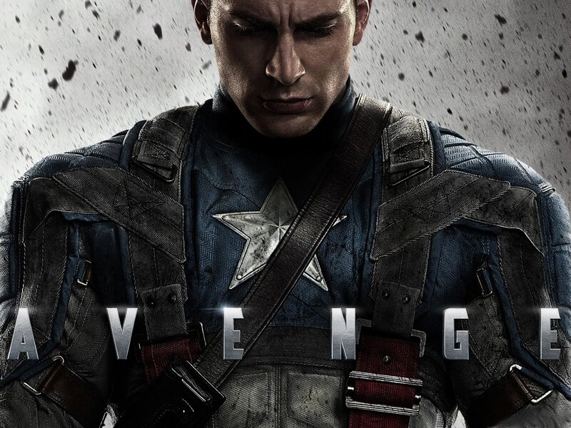 Captain America in battle gear