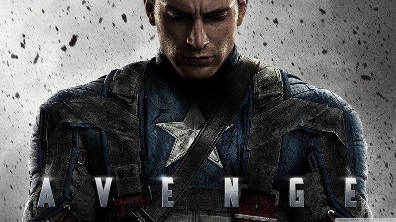 Captain America in battle gear