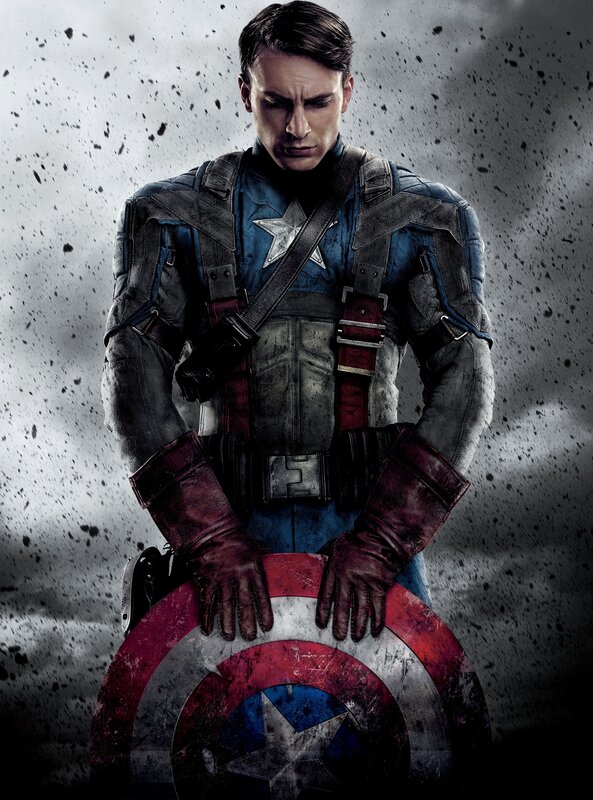 Captain America in battle gear