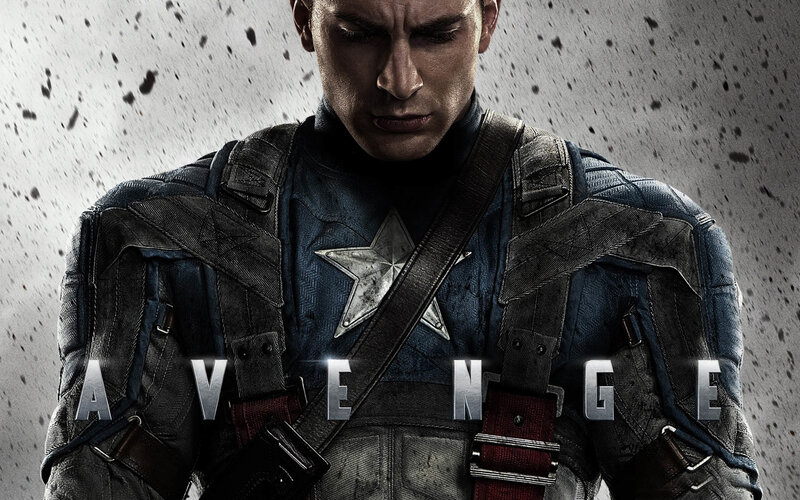 Captain America in battle gear