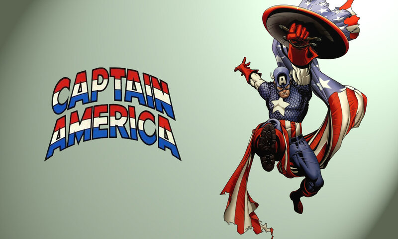 Captain America in Flight — Red