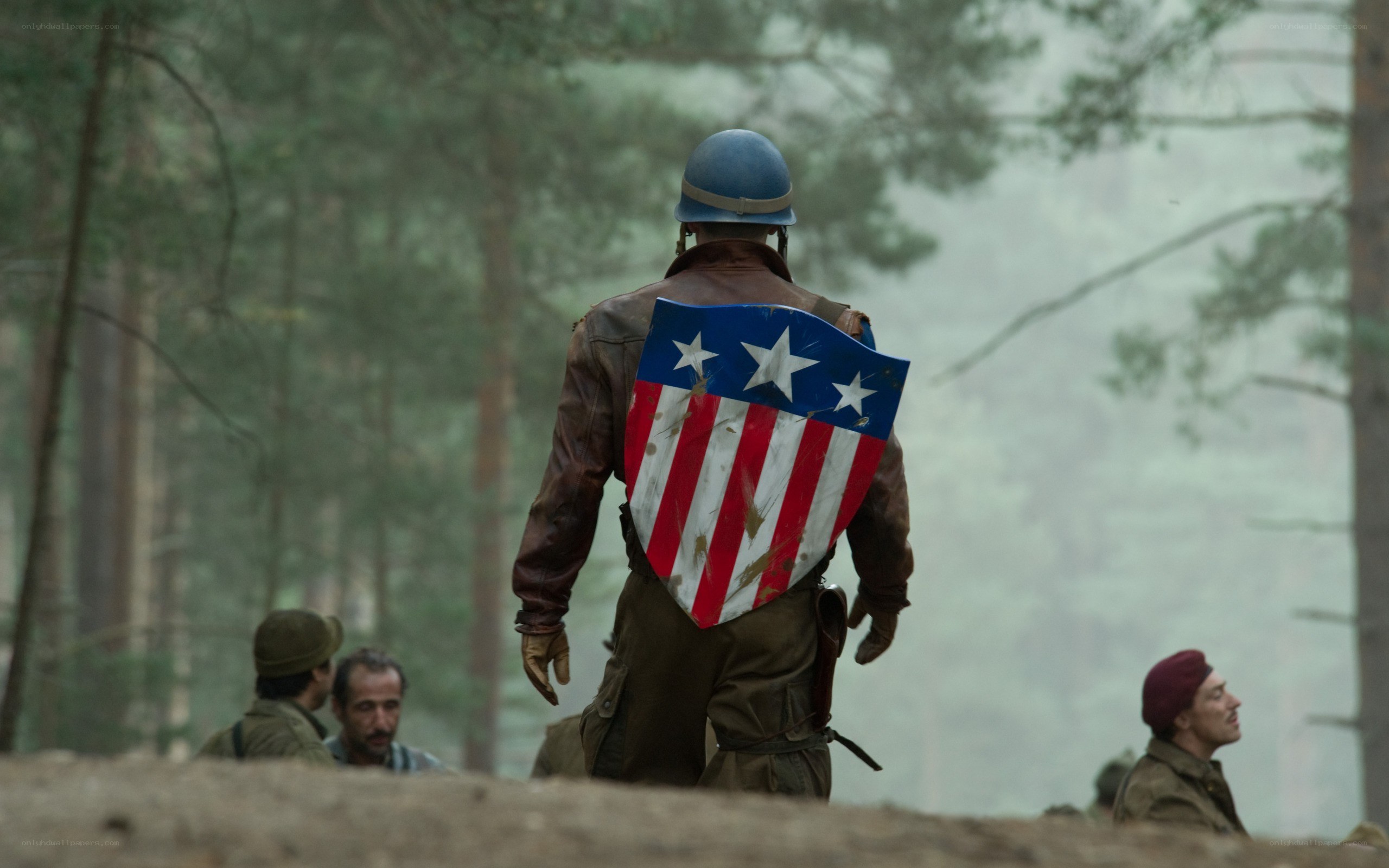 Captain America in forest