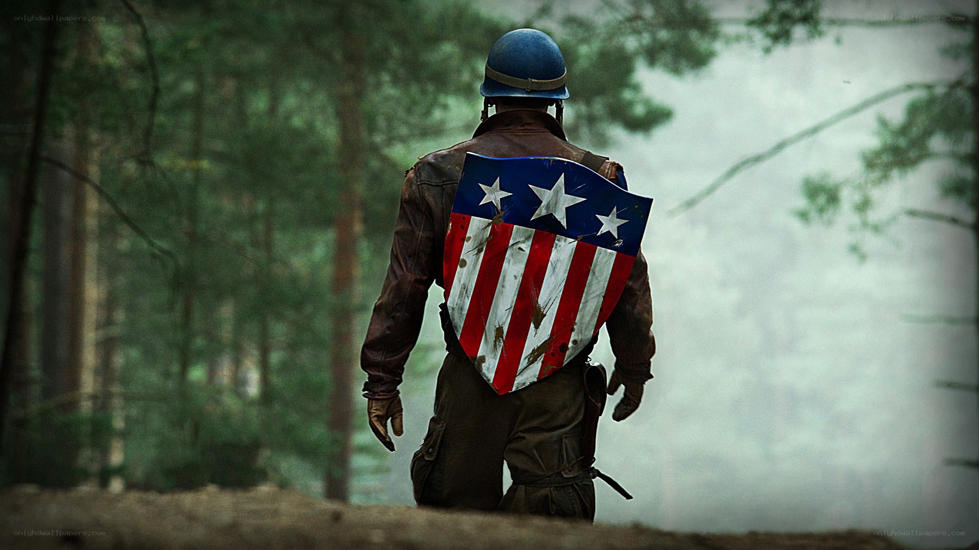 Captain America in forest