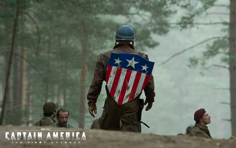 Captain America in Forest — Green