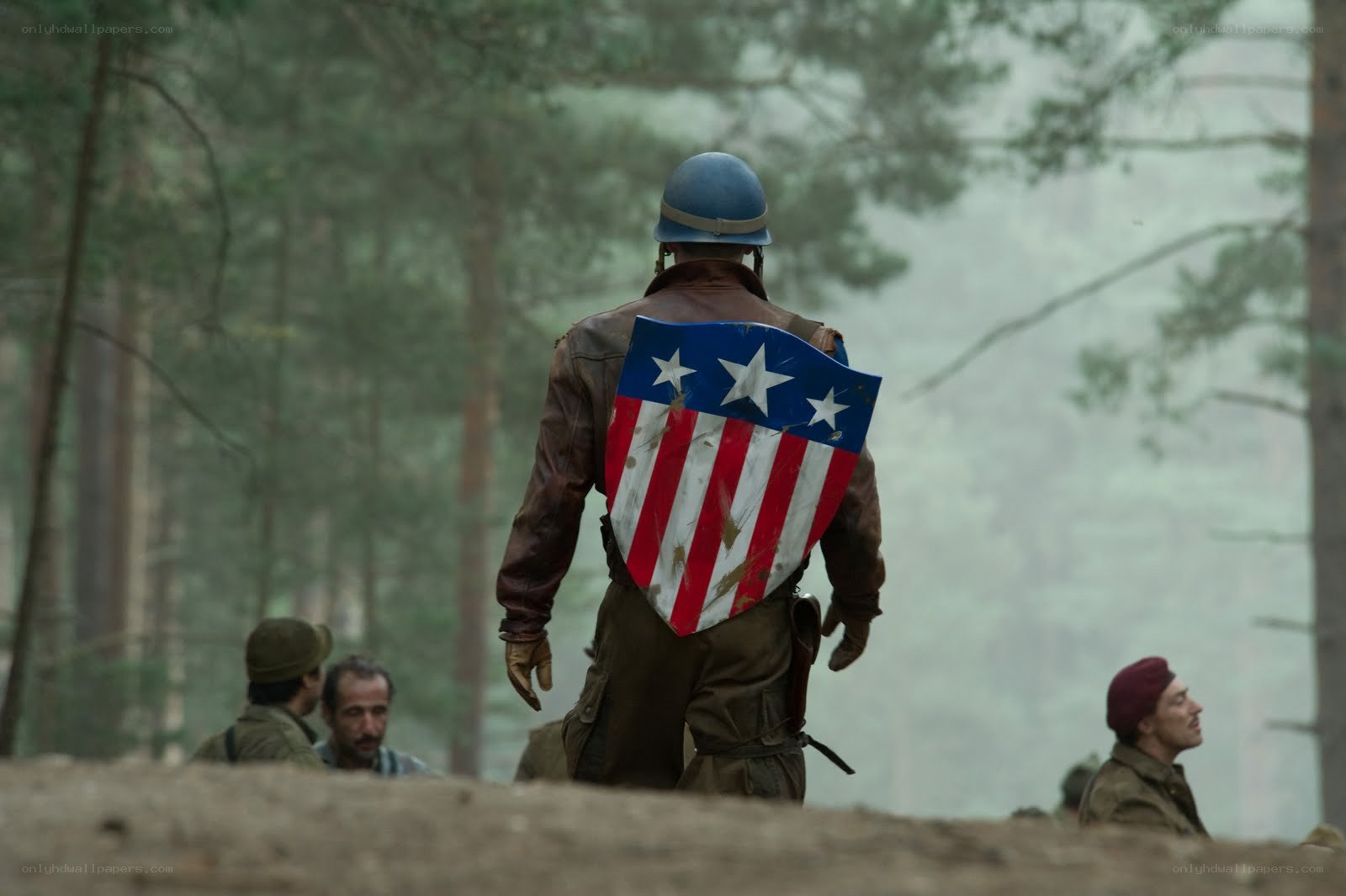 Captain America in forest