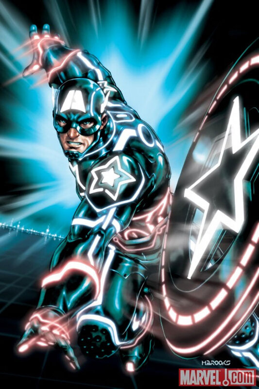 Captain America in futuristic suit