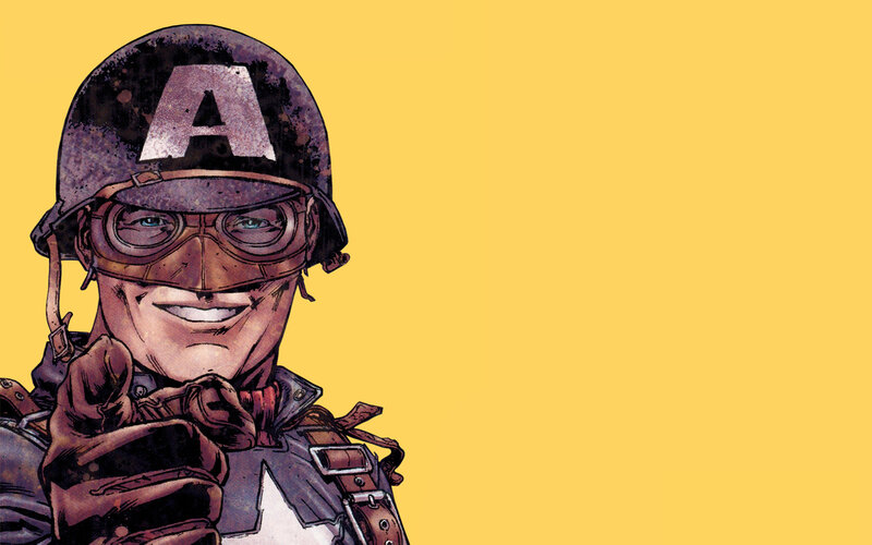 Captain America in military gear