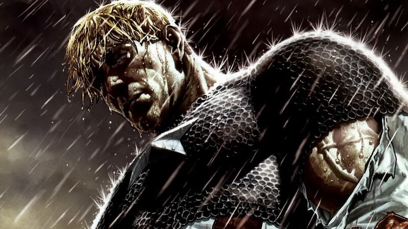 Captain America in the rain