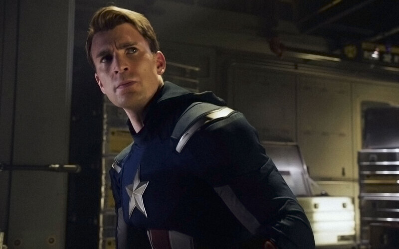 Captain America in Uniform — Blue