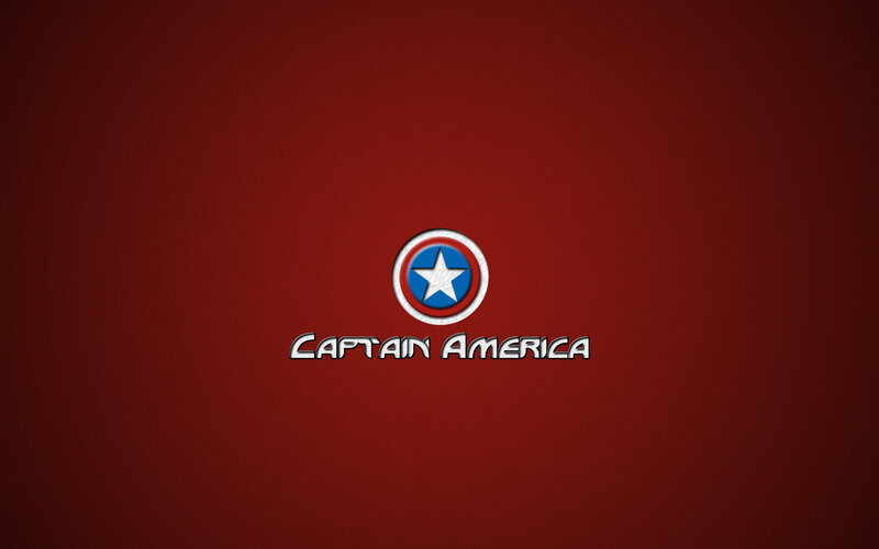Captain America logo on red