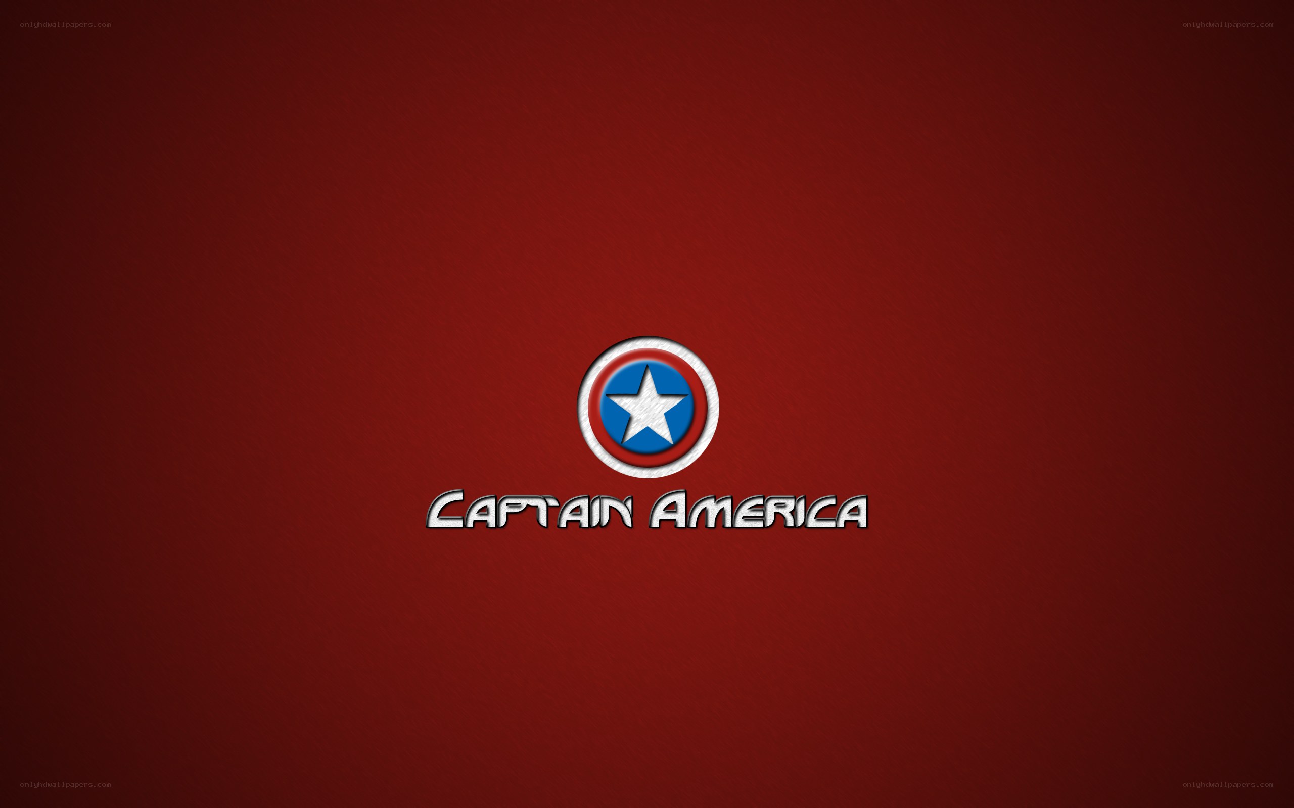 Captain America logo on red