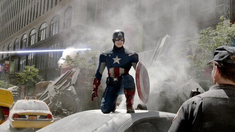 Captain America on Car