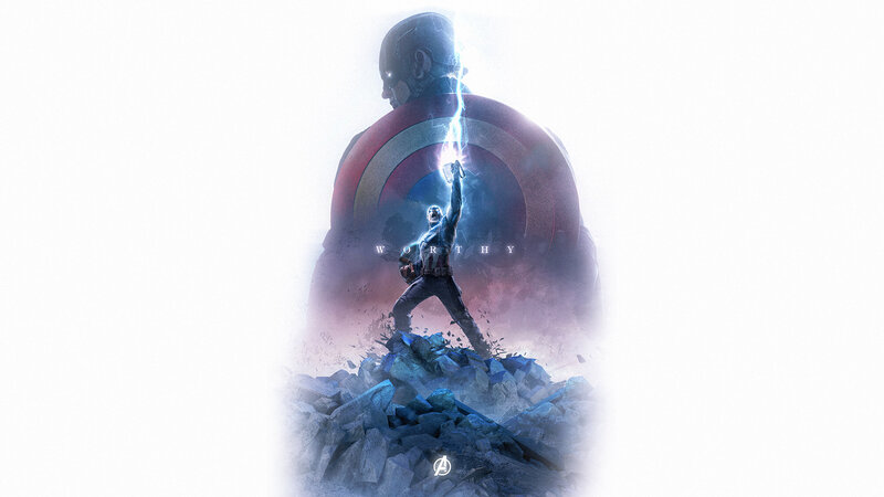 Captain America on Rubble