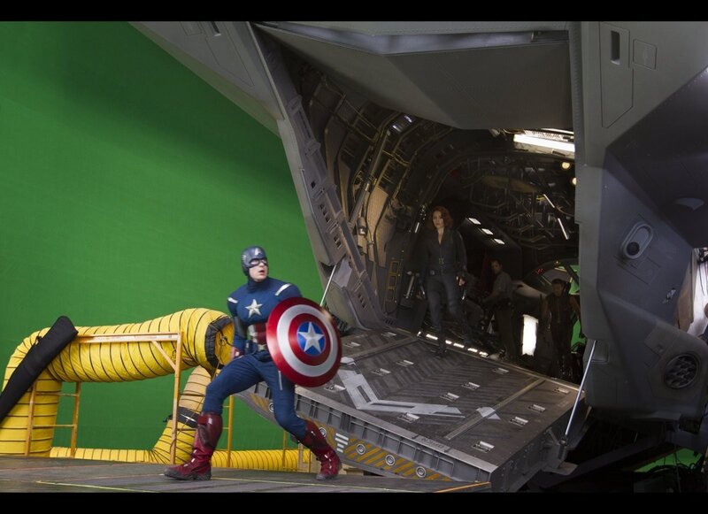 Captain America on Set — Green