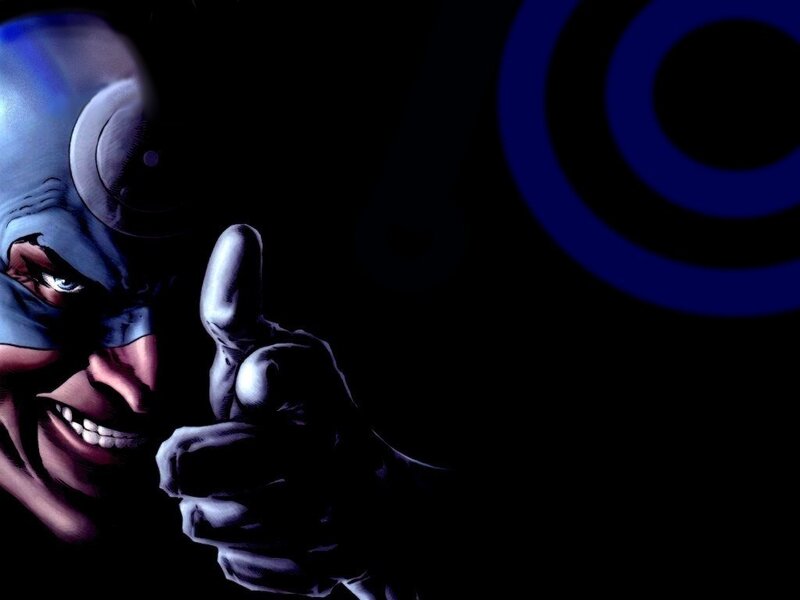 Captain America pointing