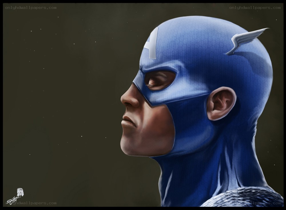 Captain America profile portrait