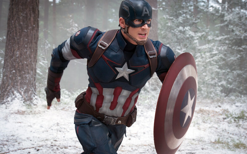 Captain America Running — Blue