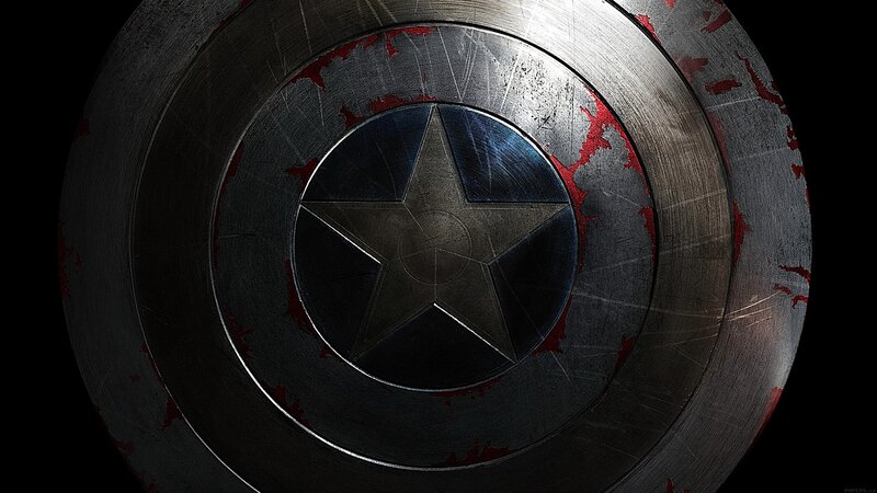 Captain America's Shield — Gray, Dramatic