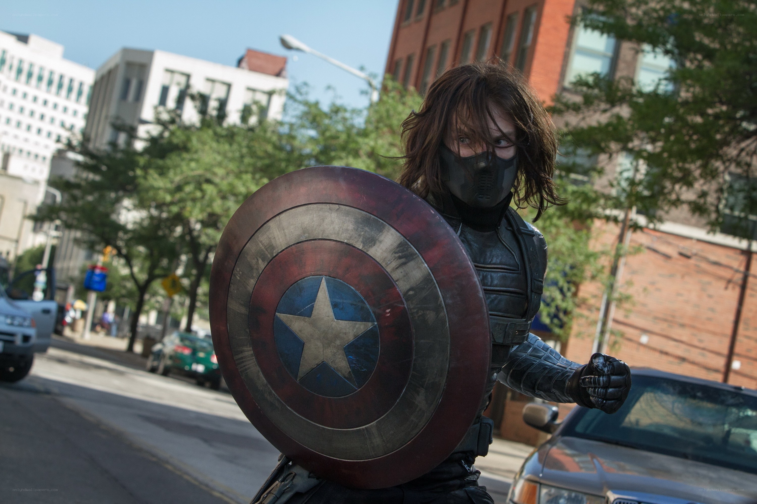 Captain America's shield in action