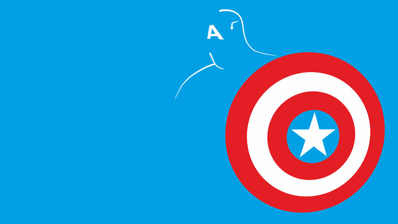 Captain America Shield — Blue, Bold, Vector Art