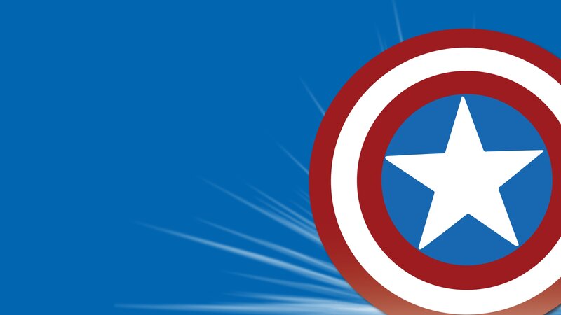 Captain America Shield — Blue, Heroic, Vector Art